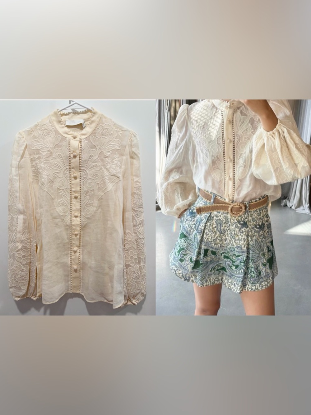 NWT AU2 Ottie Embroidered Blouse